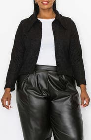 L I V D Erica Faux Shearling Crop Jacket