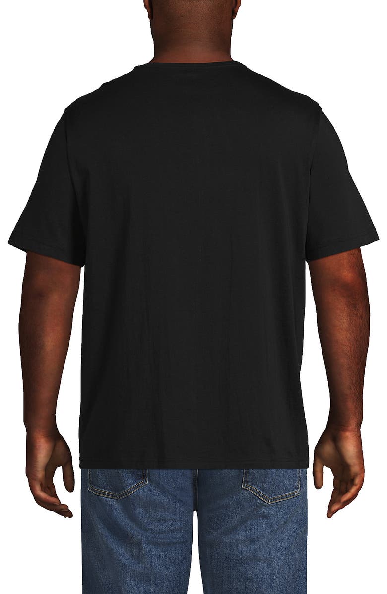 Lands' End Short Sleeve Cotton Supima Tee, Alternate, color, Black