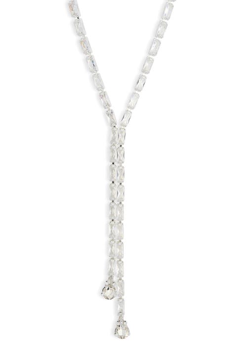 Cubic Zirconia Double Drop Y-Necklace