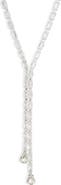 NORDSTROM RACK Cubic Zirconia Double Drop Y-Necklace