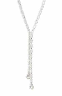 Cubic Zirconia Double Drop Y-Necklace