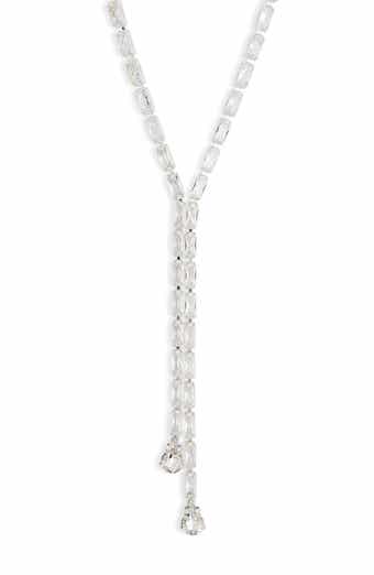 Cubic Zirconia Double Drop Y-Necklace