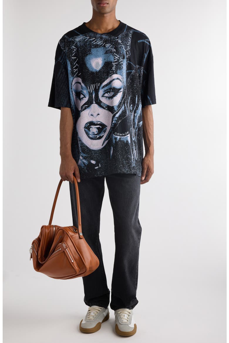 DC Comics™ Catwoman Oversize Graphic T-Shirt, Alternate, color, BLACK