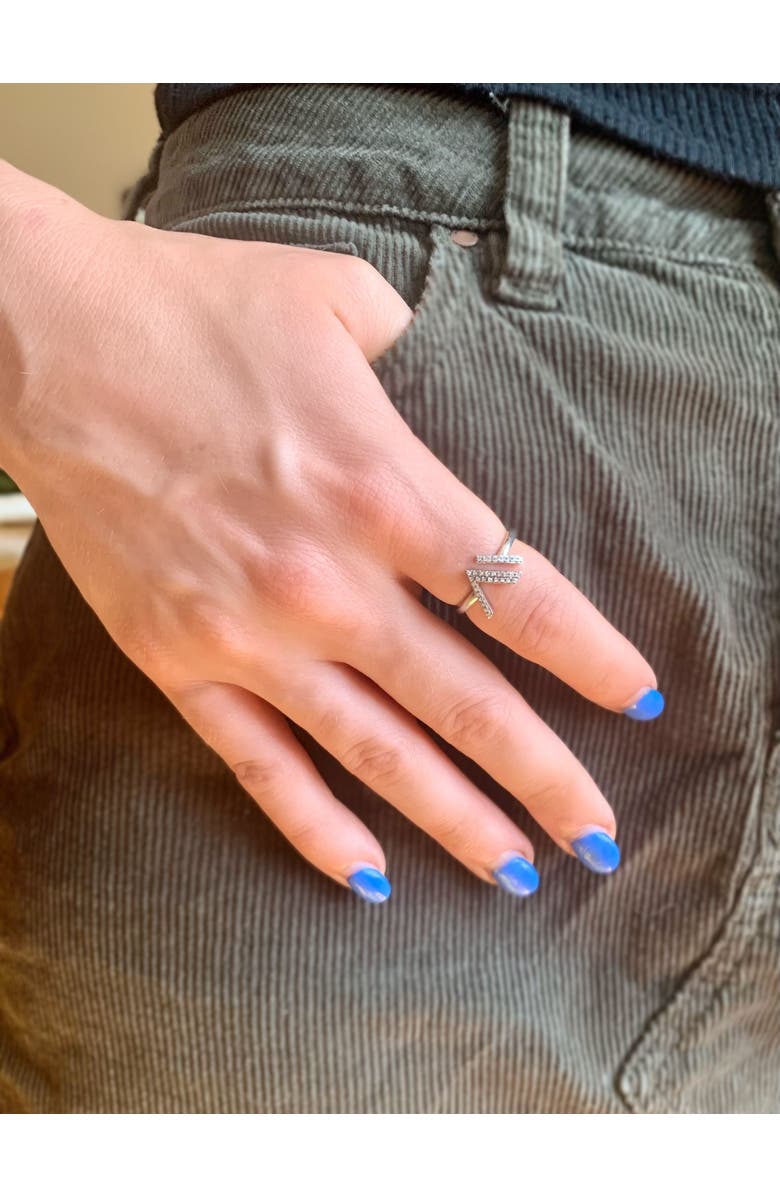 LuvMyJewelry Visionary IV Open Sterling Silver Diamond Ring, Alternate, color, 