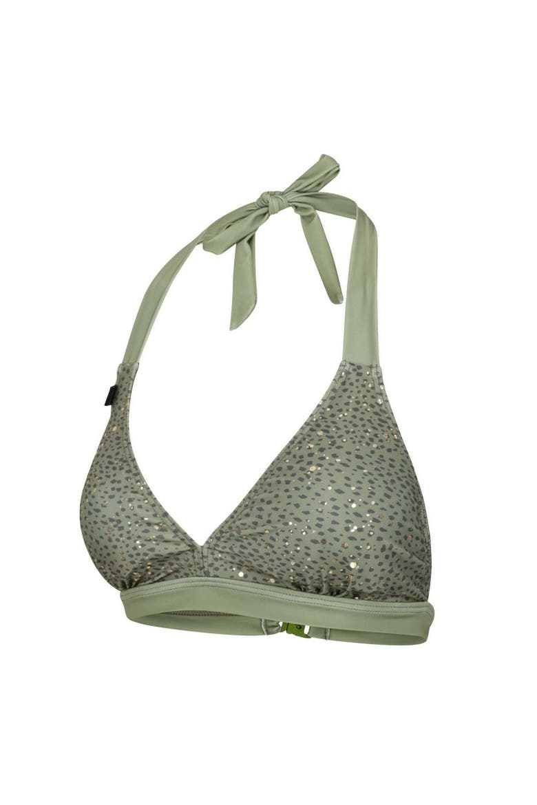 Flavia Leopard Print Bikini Top, Alternate, color, Green Fields