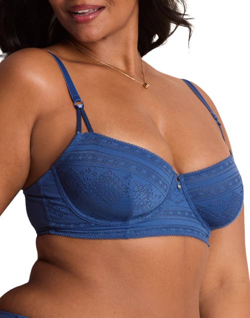 Adore Me Zooey Unlined Balconette Bra In Blue