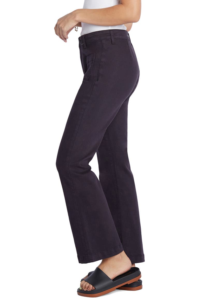 Patch Baby Flare Hem Crop Pants, Alternate, color, BLACK INK