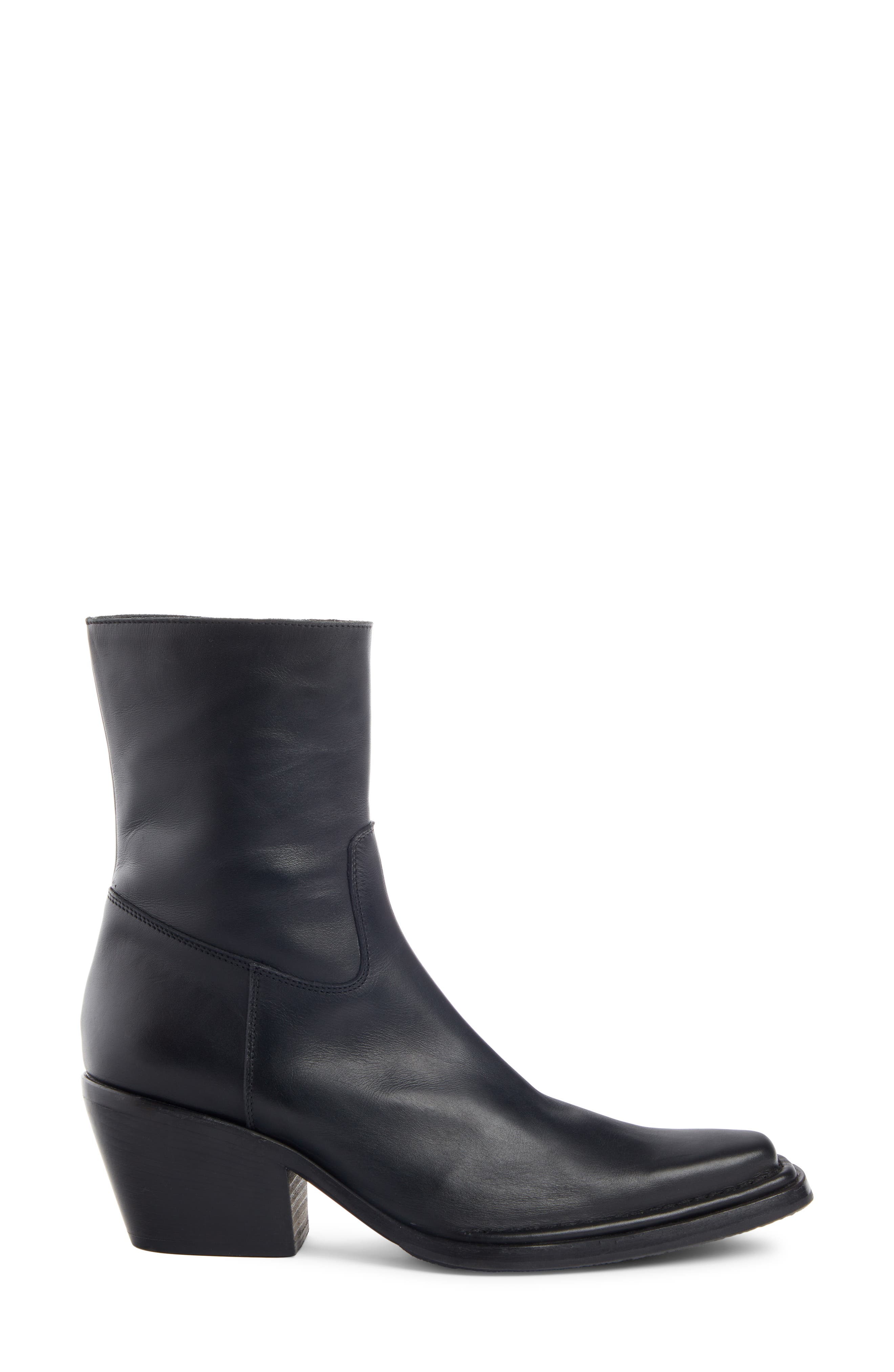 Bruna Square Toe Boot, Alternate, color, BLACK