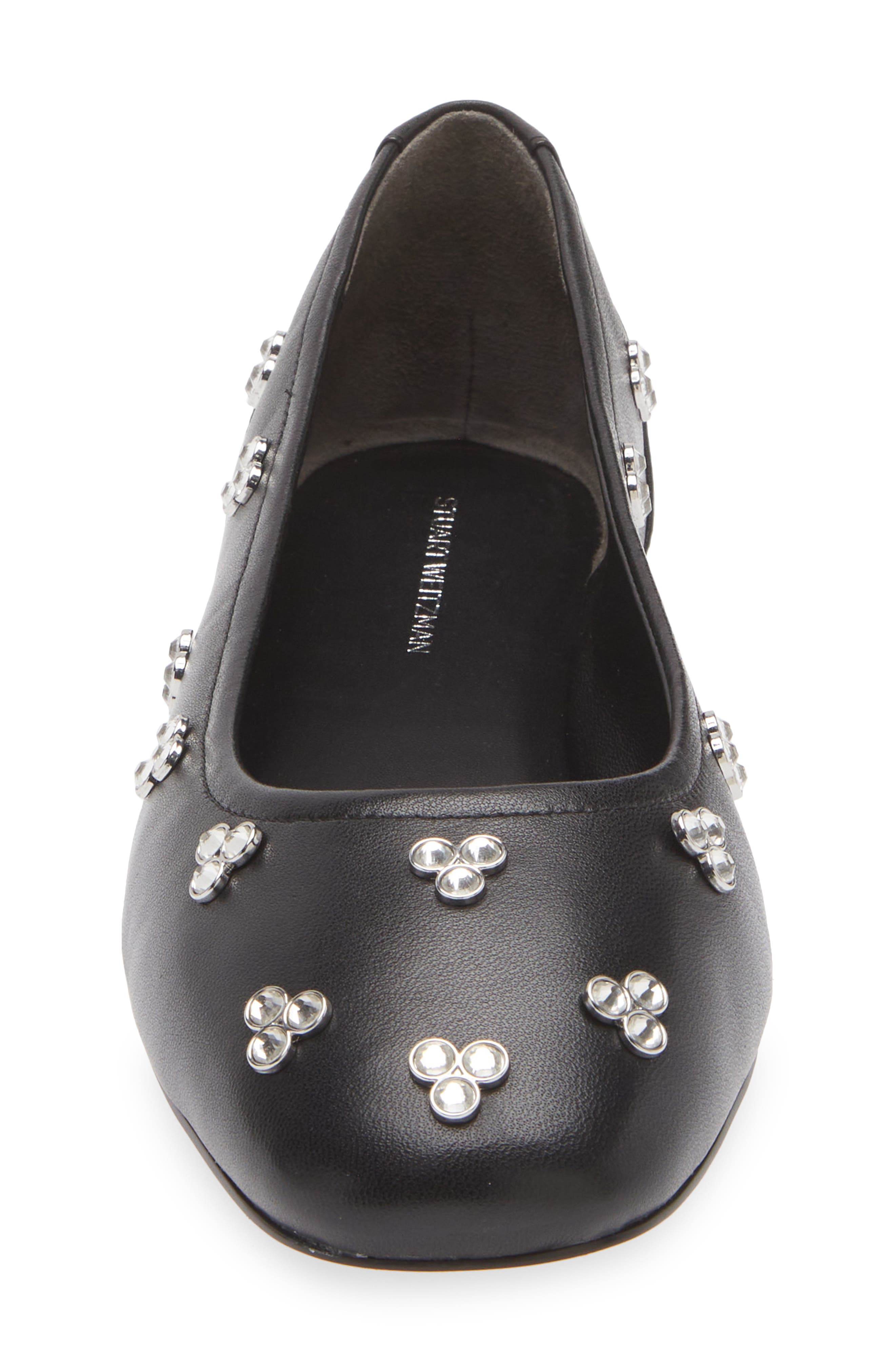 Stuart Weitzman Tammy Crystal Embellished Ballet Flat, Alternate, color, 