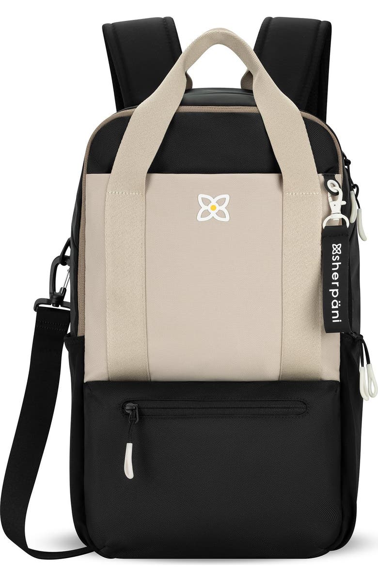 Sherpani Camden Convertible 3 in 1 Tote Bag, 18L Travel Backpack RFID Protection, Fits 15" Laptop, Ventura '73, Alternate, color, Con Leche