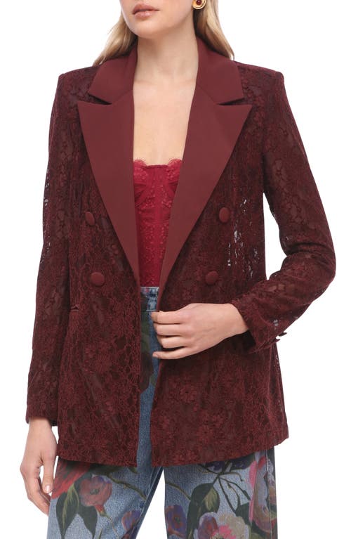 Avec Les Filles Lace Blazer In Multi