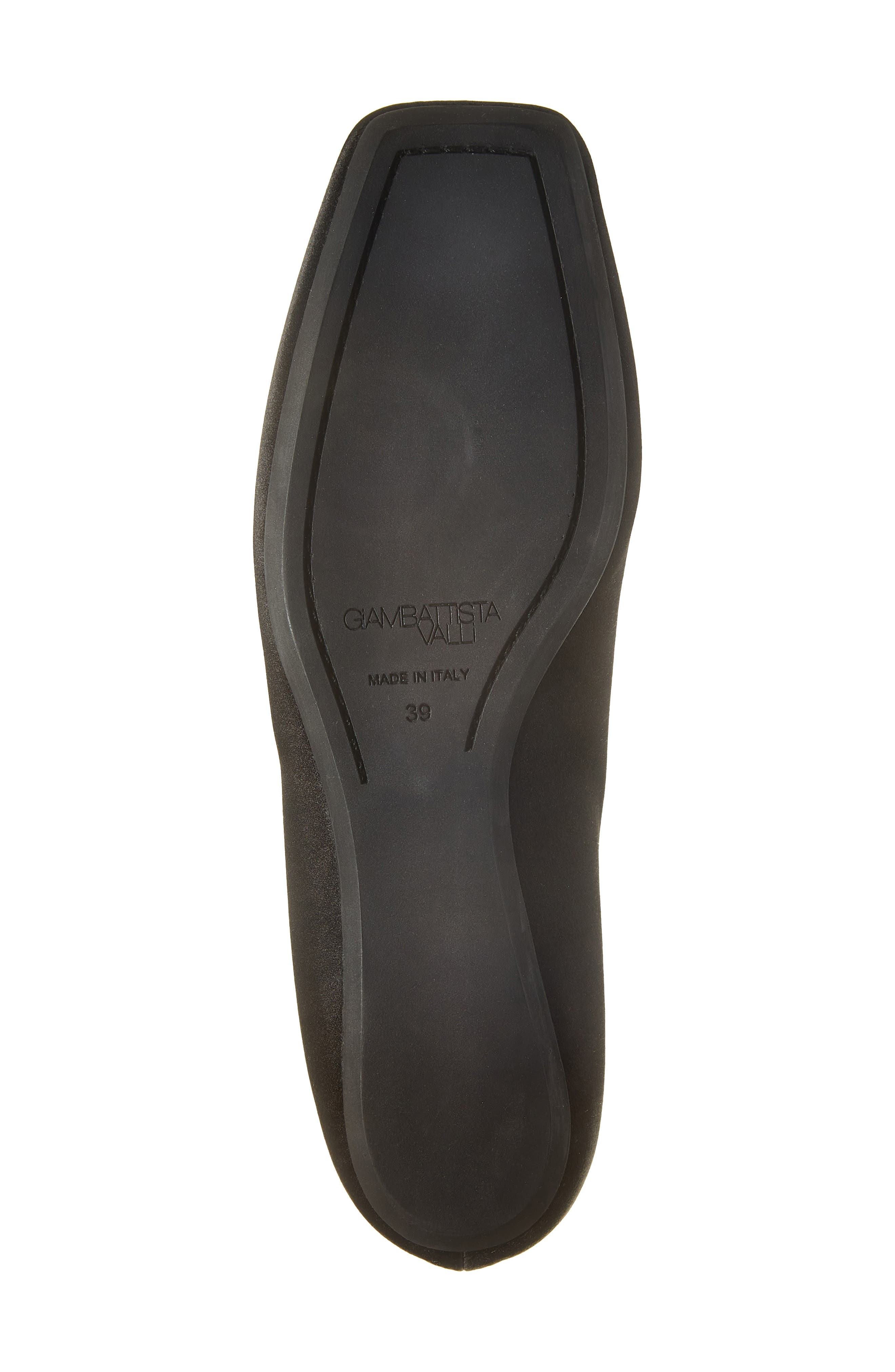 Giambattista Valli Rhinestone T-Strap Satin Ballet Flat, Alternate, color, Black/ Crystal 9100