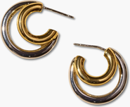 Nickel & Suede Waterproof Double Hoop Earrings
