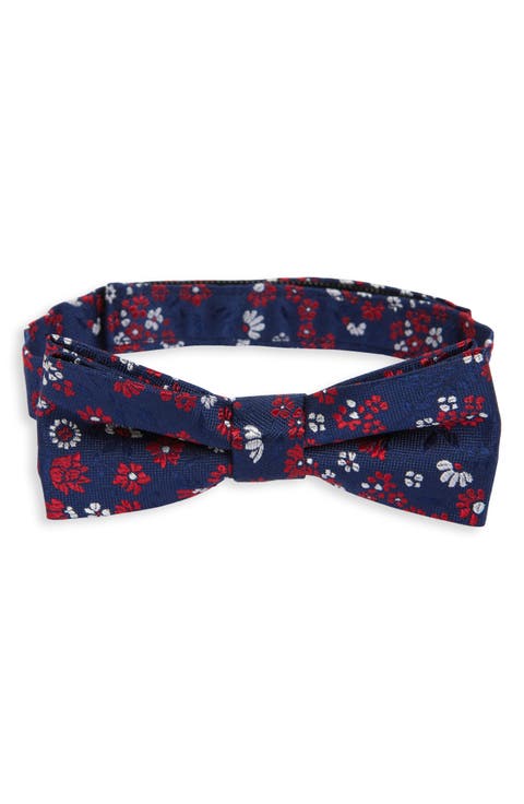 Kids' Stream Floral Pre-Tied Silk & Linen Bow Tie (Big Kid)