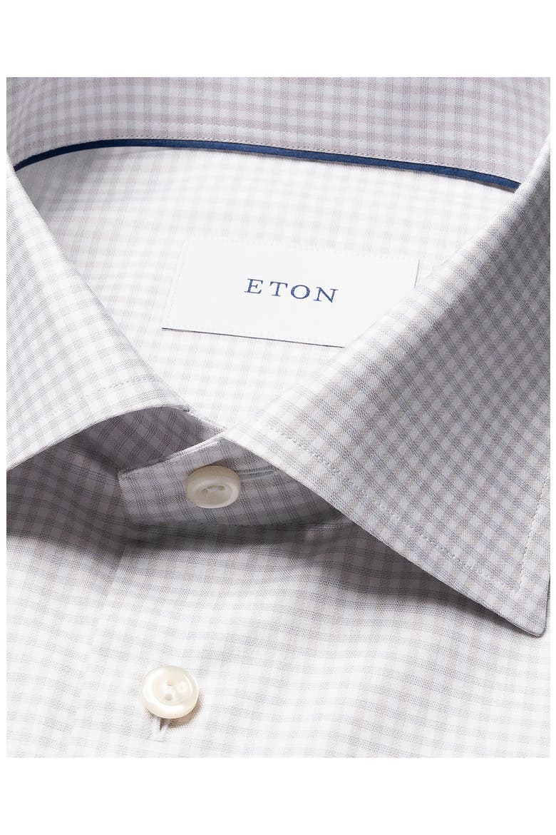 Contemporary Fit Checked Shirt, Alternate, color, LIGHT BEIGE