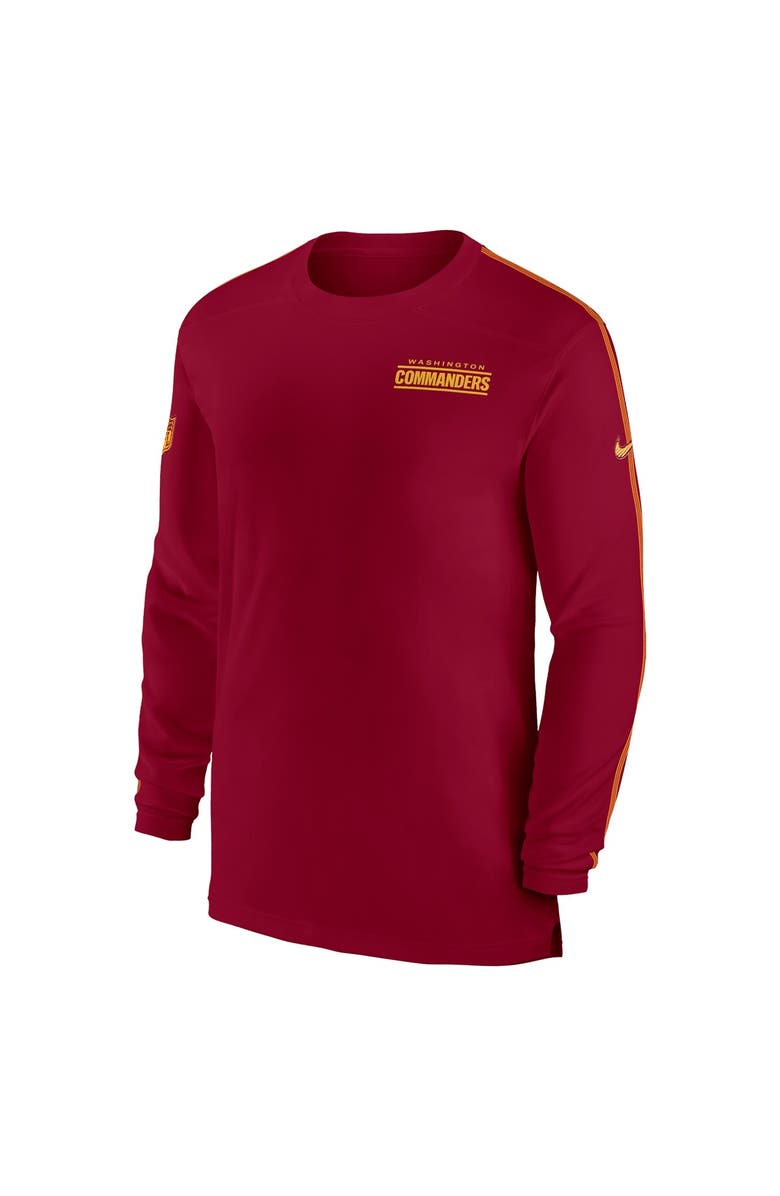 Nike Men's Nike Burgundy Washington Commanders Sideline Coach UV Performance Long Sleeve T-Shirt, Alternate, color, Burgundy