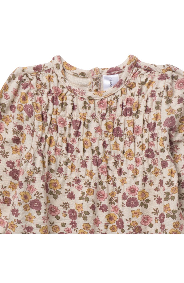 Modern Moments<sup
™</sup
 by Gerber Smocked Long Leg Romper, Alternate, color, Rainy Day Floral