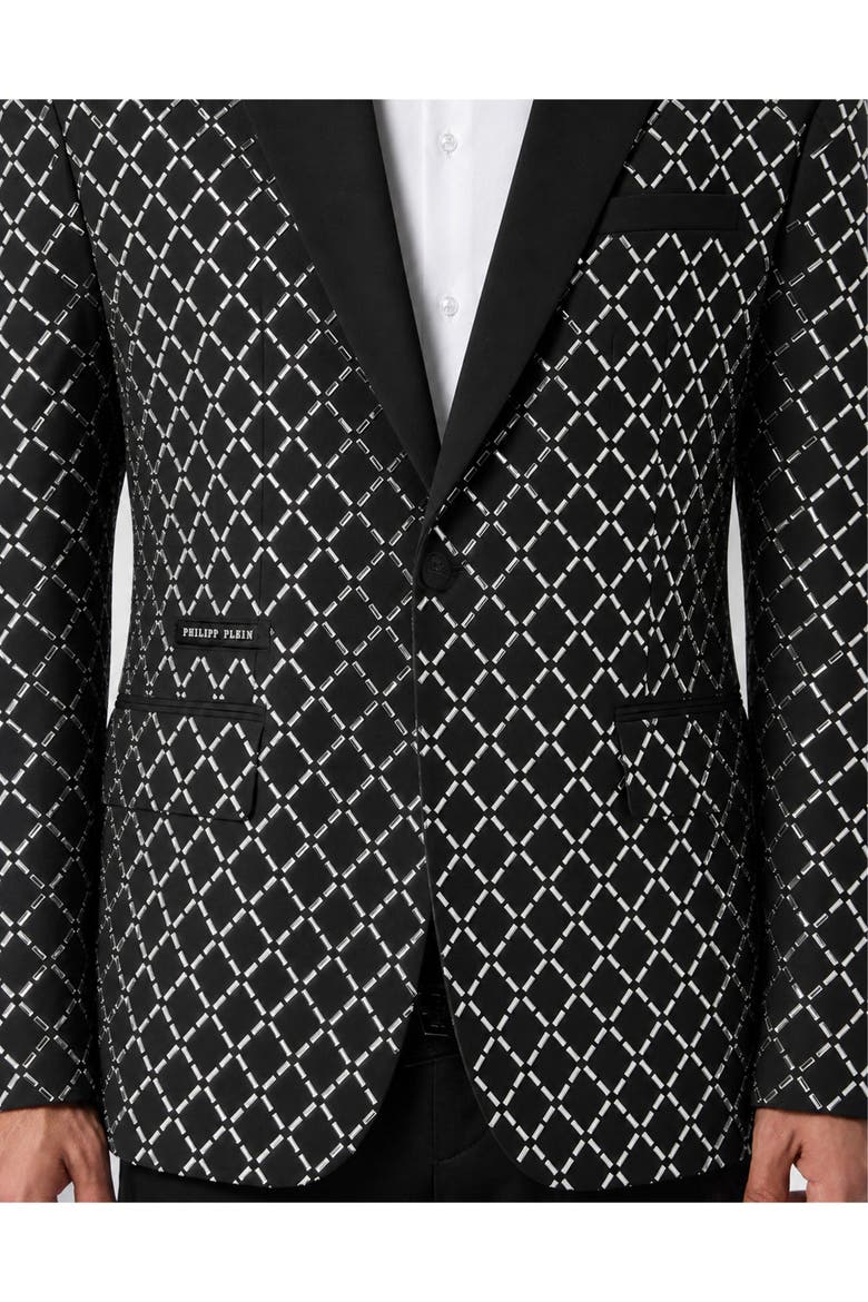 Blazer All-over Strass Baguettes Men, Alternate, color, black