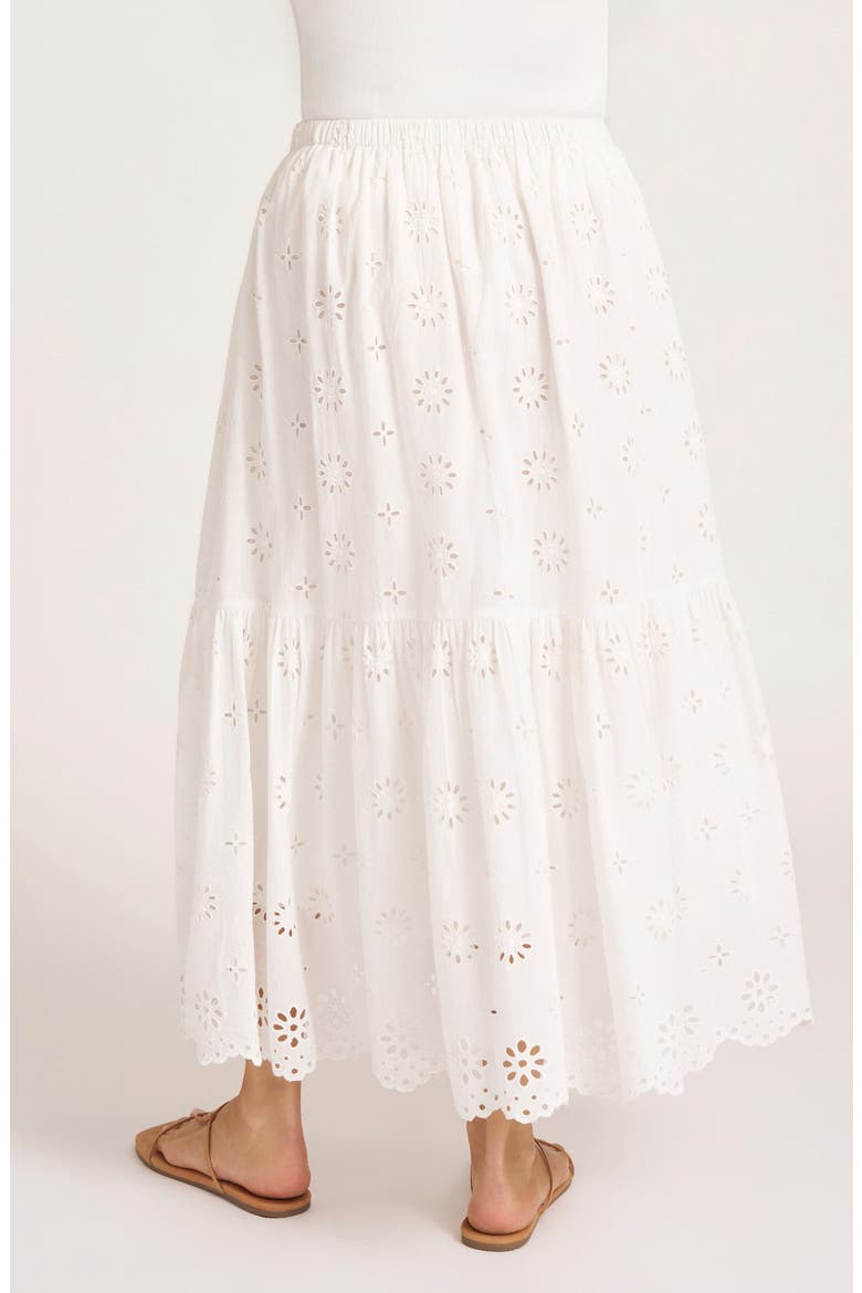Shayla Eyelet Lace Cotton Skirt, Alternate, color, VELLUM