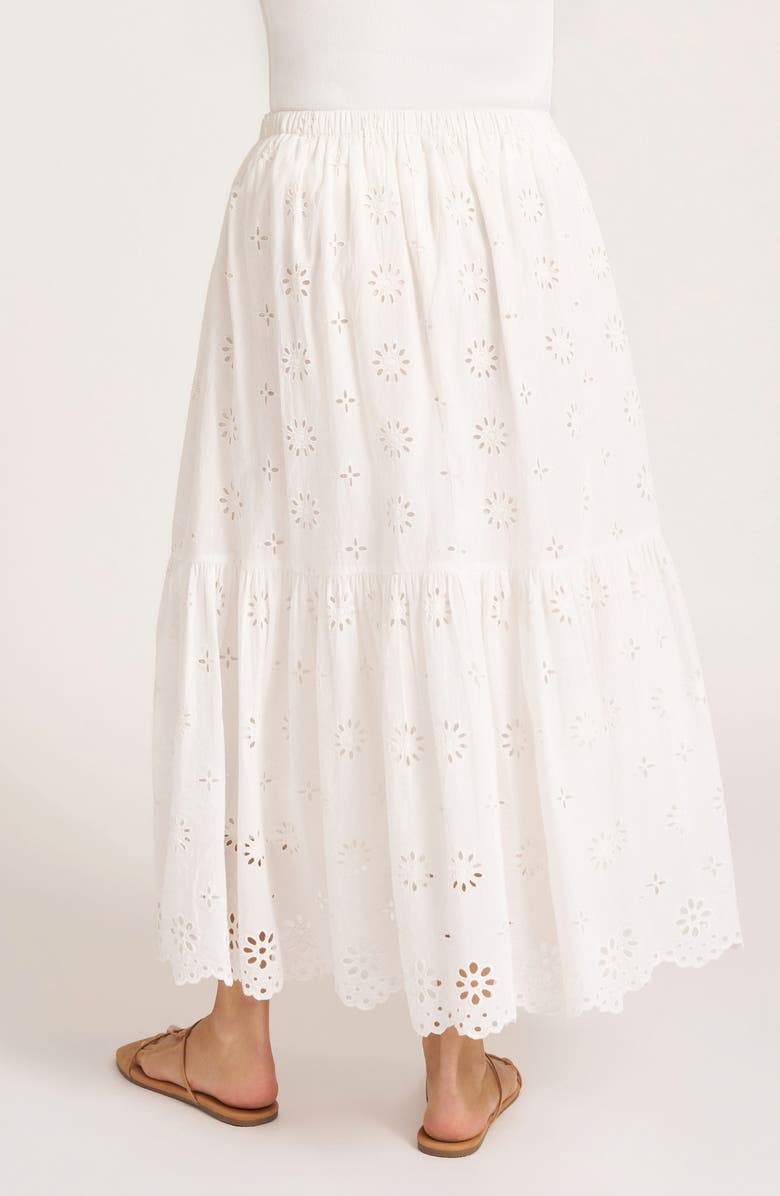matty m. Shayla Eyelet Lace Cotton Skirt, Alternate, color, Vellum
