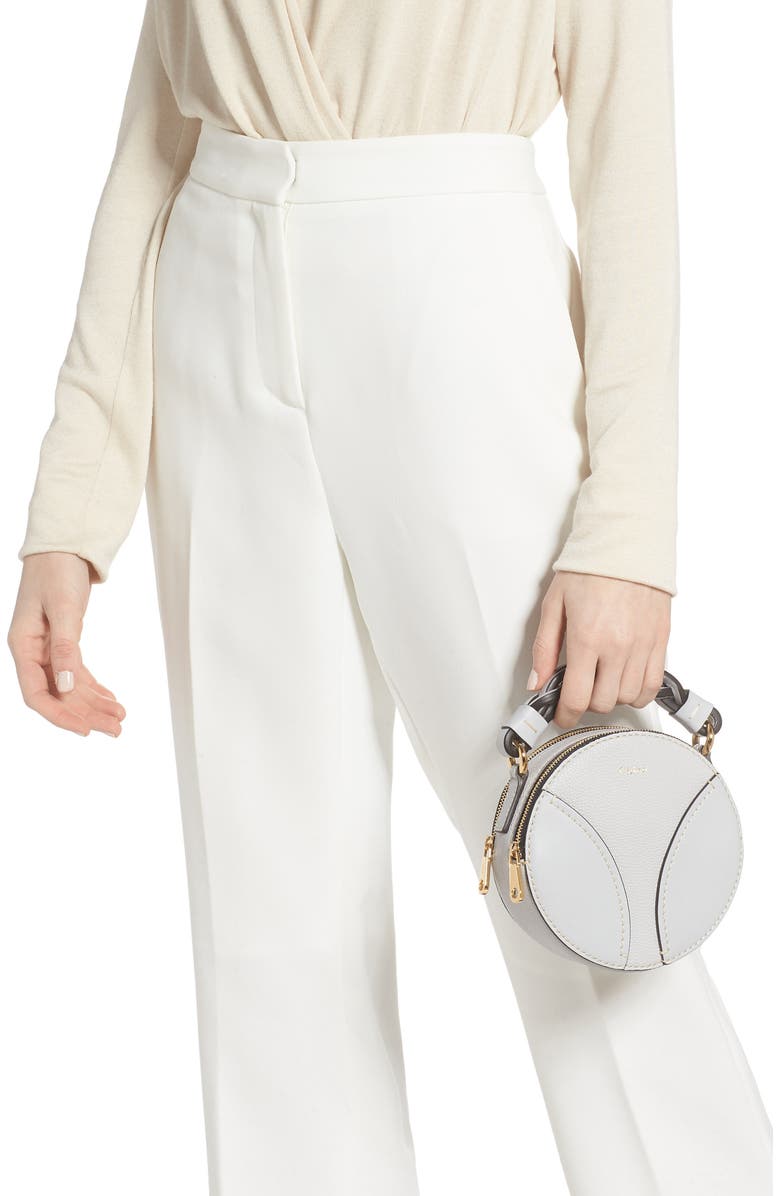 Chloé Mini Daria Braided Top Handle Leather Bag, Alternate, color,