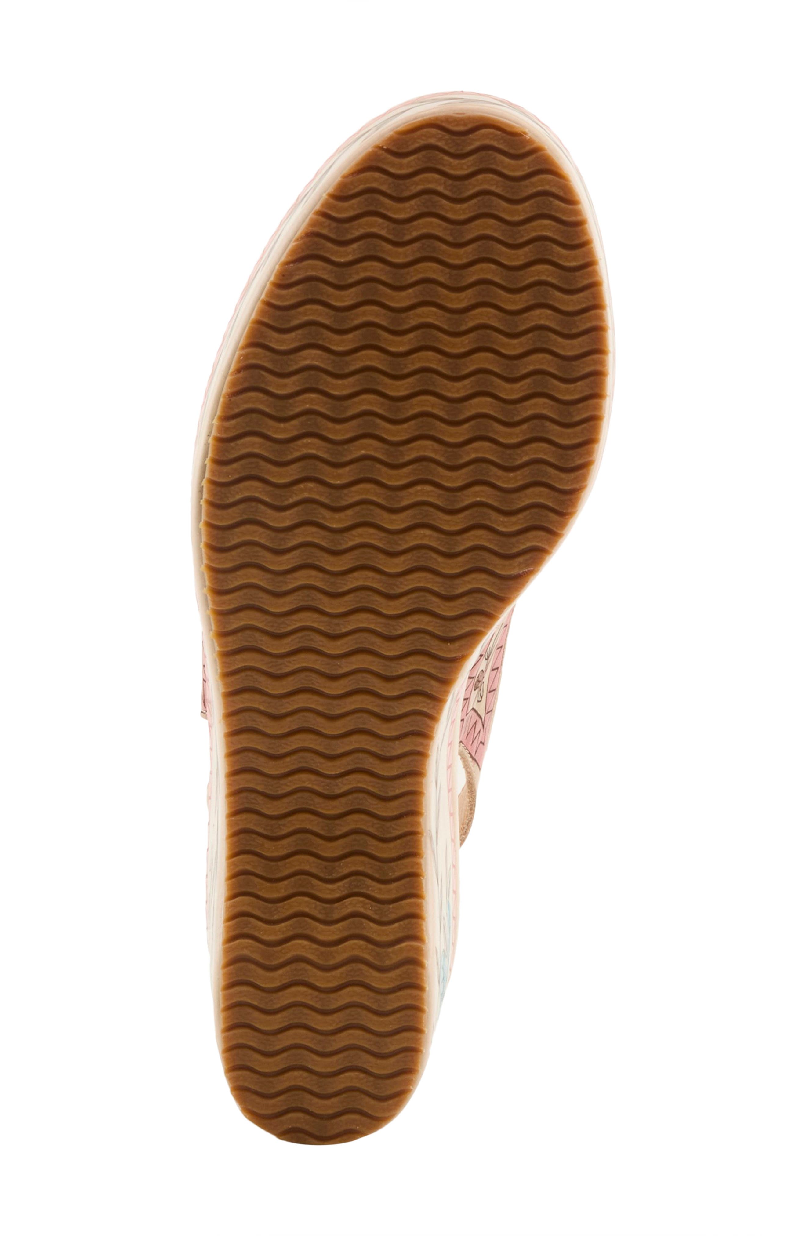 L'Artiste by Spring Step Artdevivre Slingback Platform Wedge, Alternate, color, Beige Multi