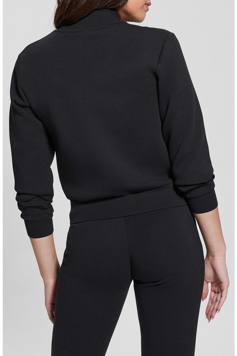 Ann Graphic Zip Sweatshirt, Alternate, color, JET BLACK