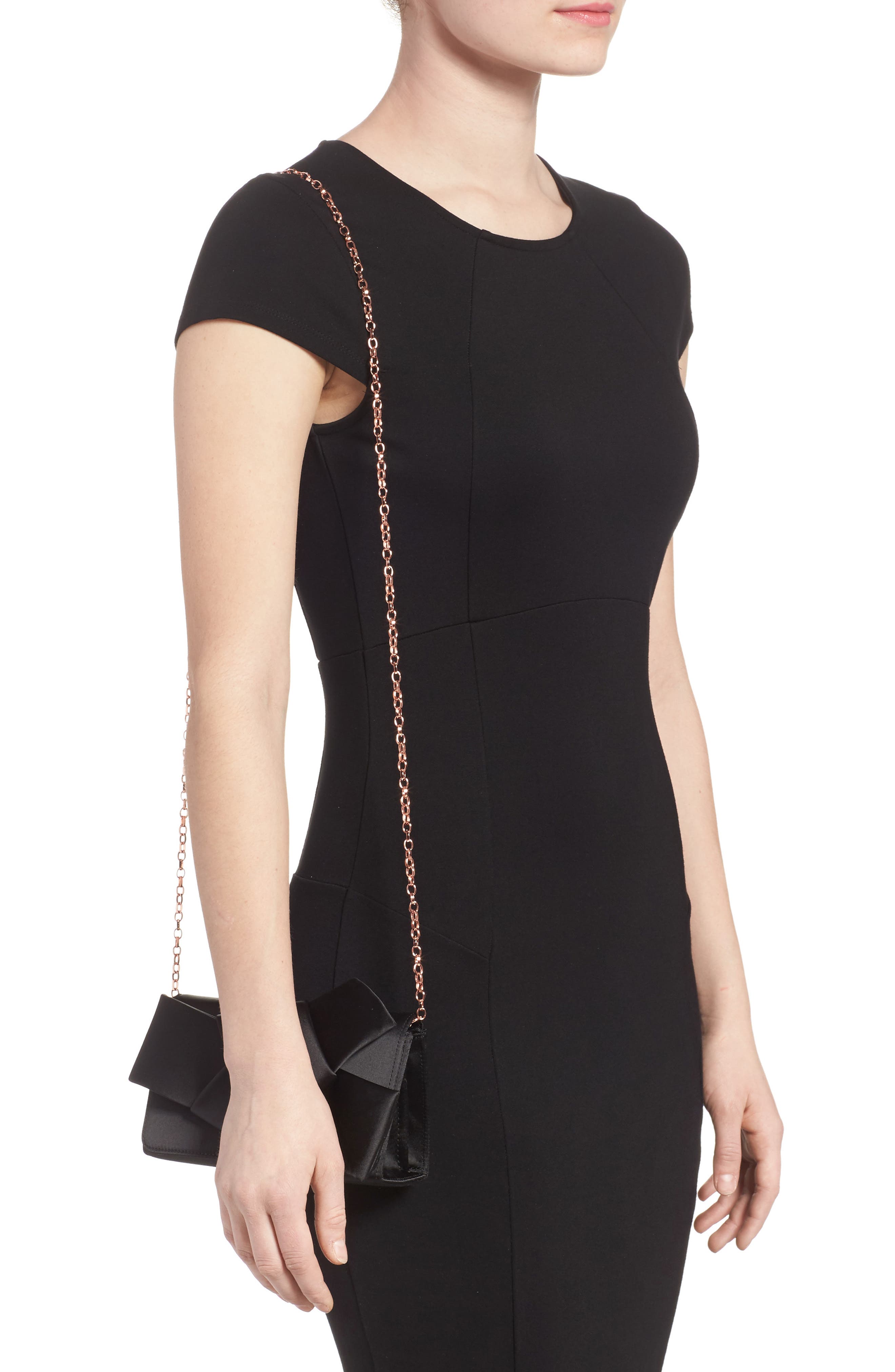 Ted Baker London Fefee Satin Knotted Bow Clutch, Alternate, color, 