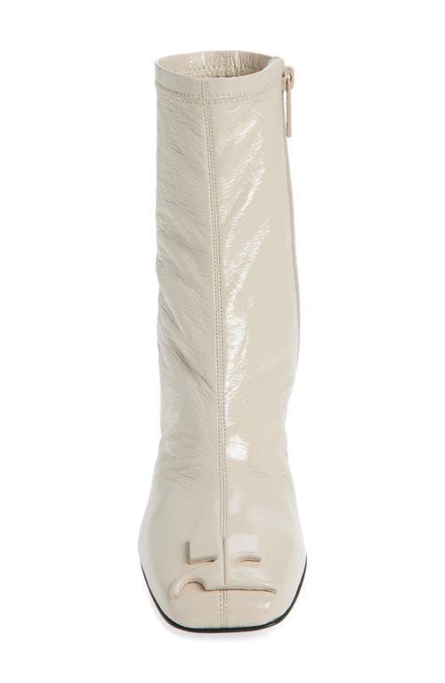 Courrèges Re-edition Vinyl Ankle Boot In Neutral