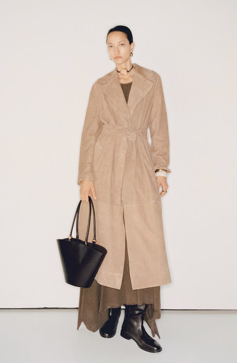 MANGO Faux Leather Shopper Bag, Alternate, color,