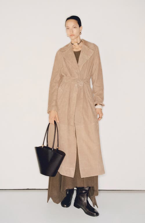Mango Faux Leather Shopper Bag In Dark Chocolate