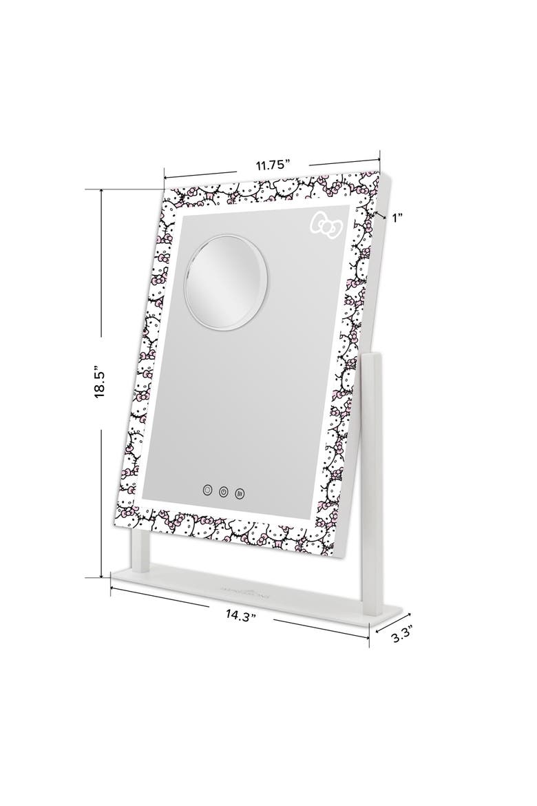 Hello Kitty Tri-Tone LED Makeup Mirror, Alternate, color, White