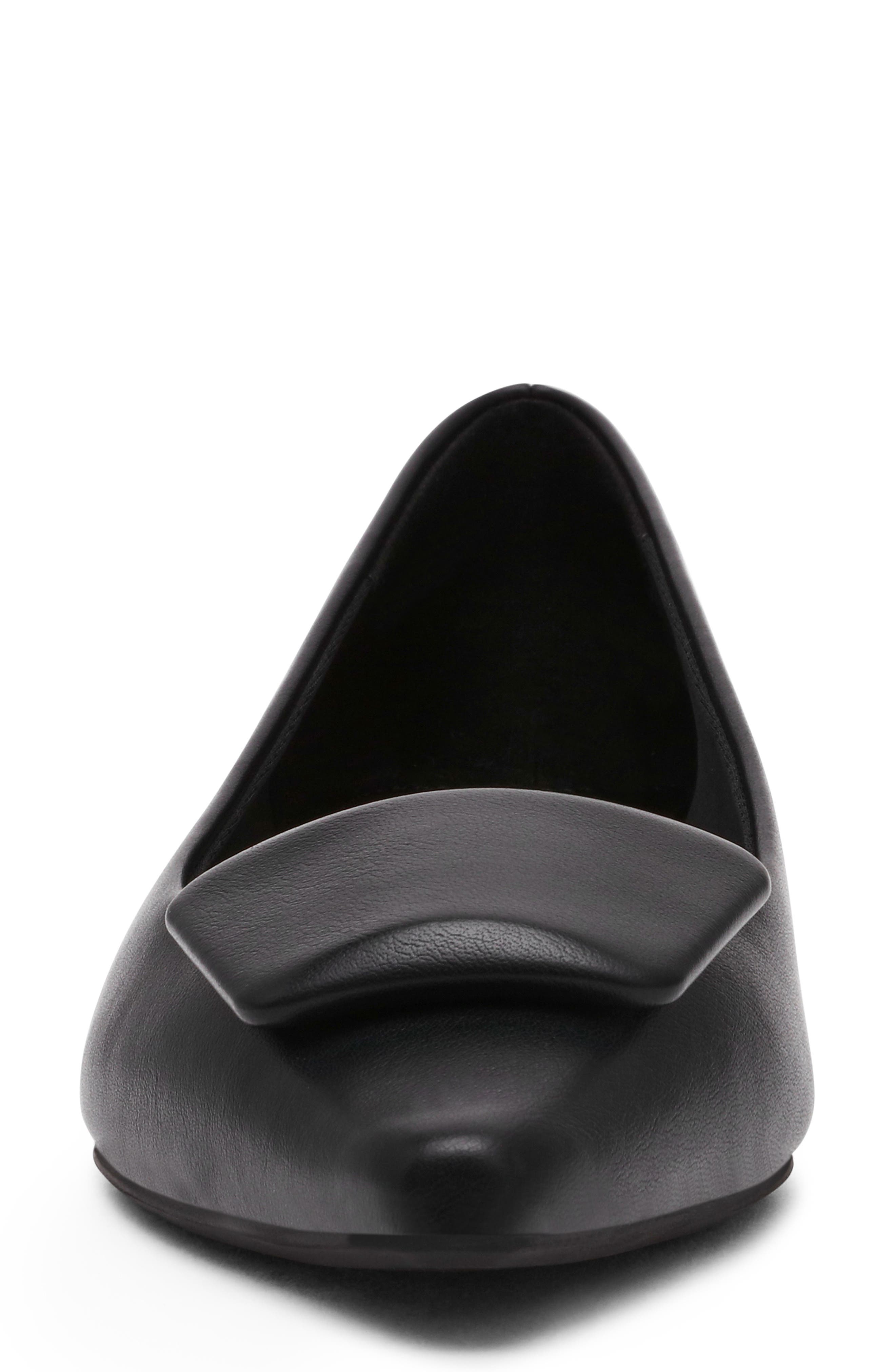 Anne Klein Crawford Pointed Toe Flat, Alternate, color, Black Smooth