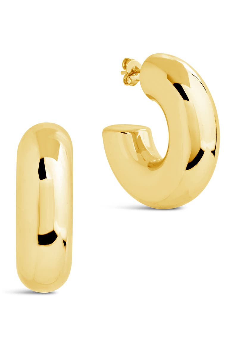Wynonna Tube Hoop Earrings, Main, color, GOLD