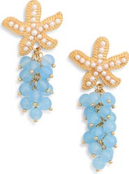 EYE CANDY LOS ANGELES Mariana Starfish Faux Pearl Drop Earrings