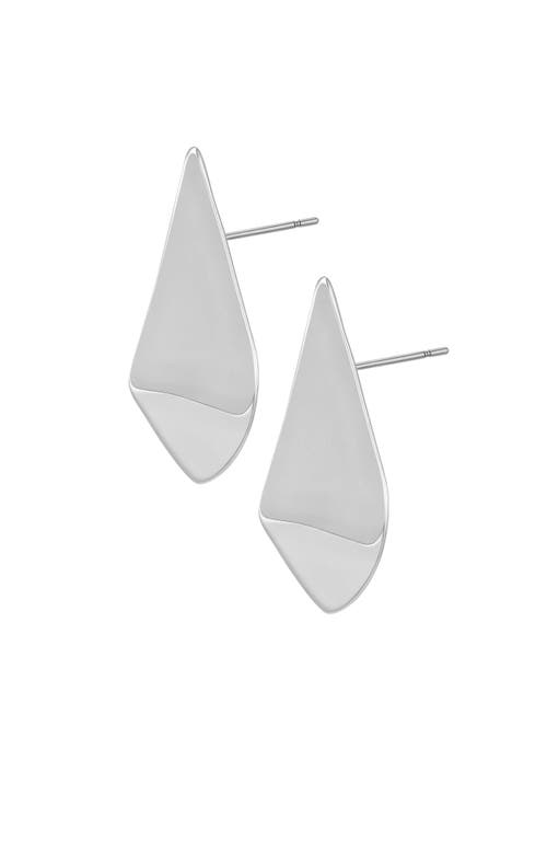Vince Camuto Chic Sculptural Dome Drop Earrings In Metallic