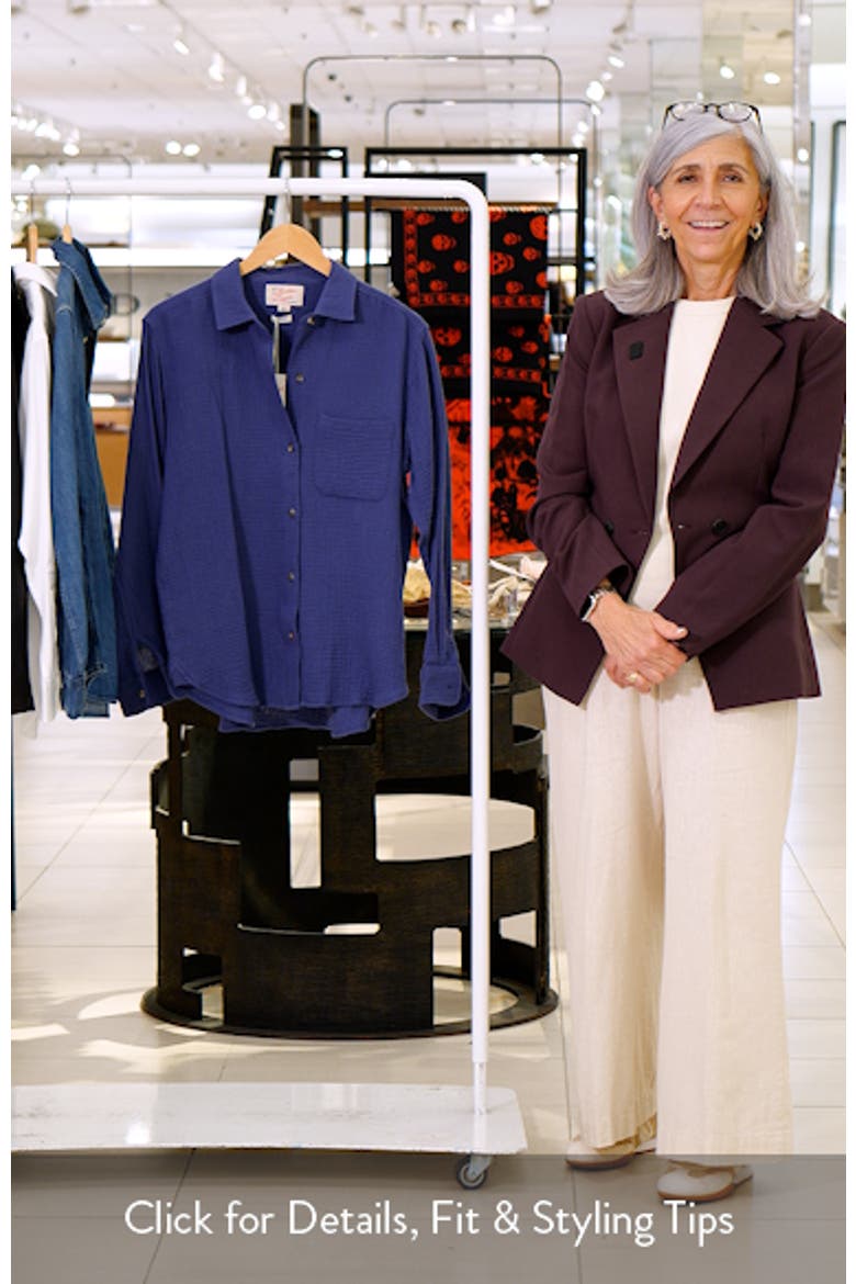 Jane Relaxed Double Cloth Button-Up Shirt video