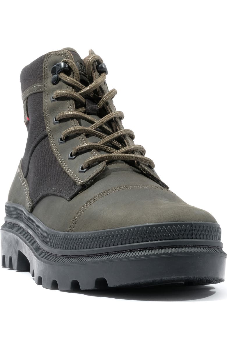 Palladium Pallatrooper Rough Boot, Main, color, Black/ Olive Night