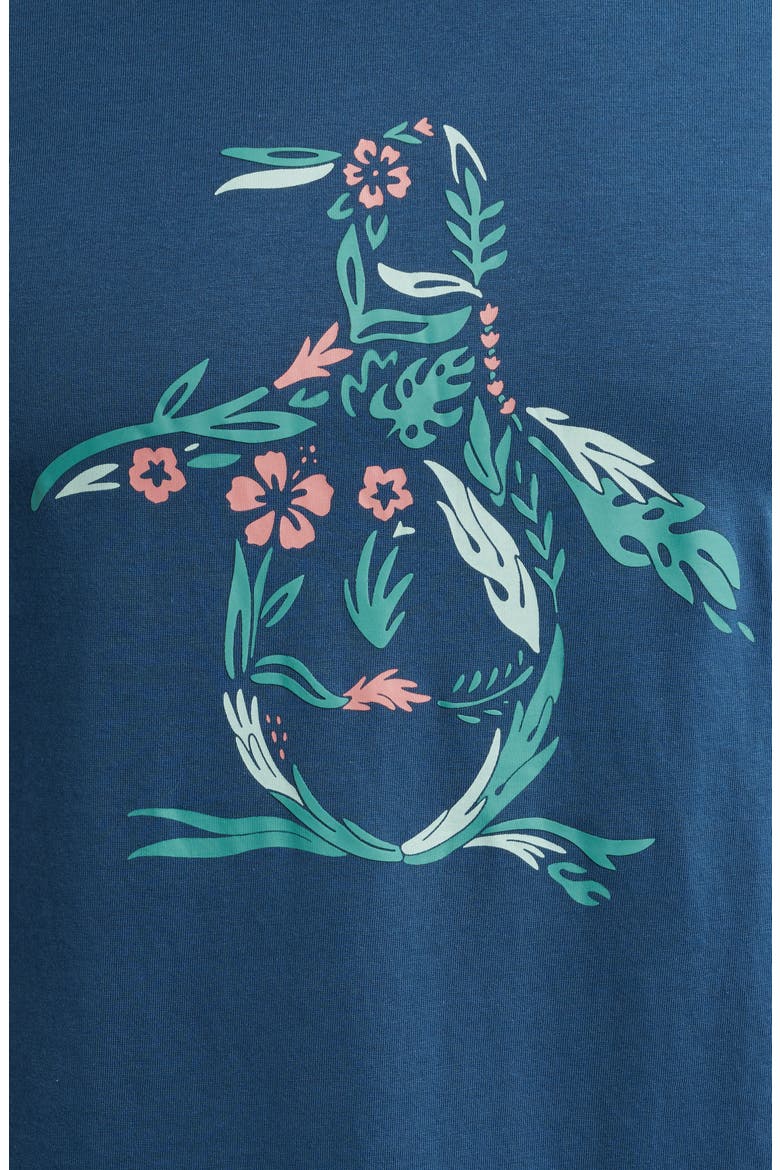 Floral Pete Organic Cotton Graphic T-Shirt, Alternate, color, BLUE WING TEAL
