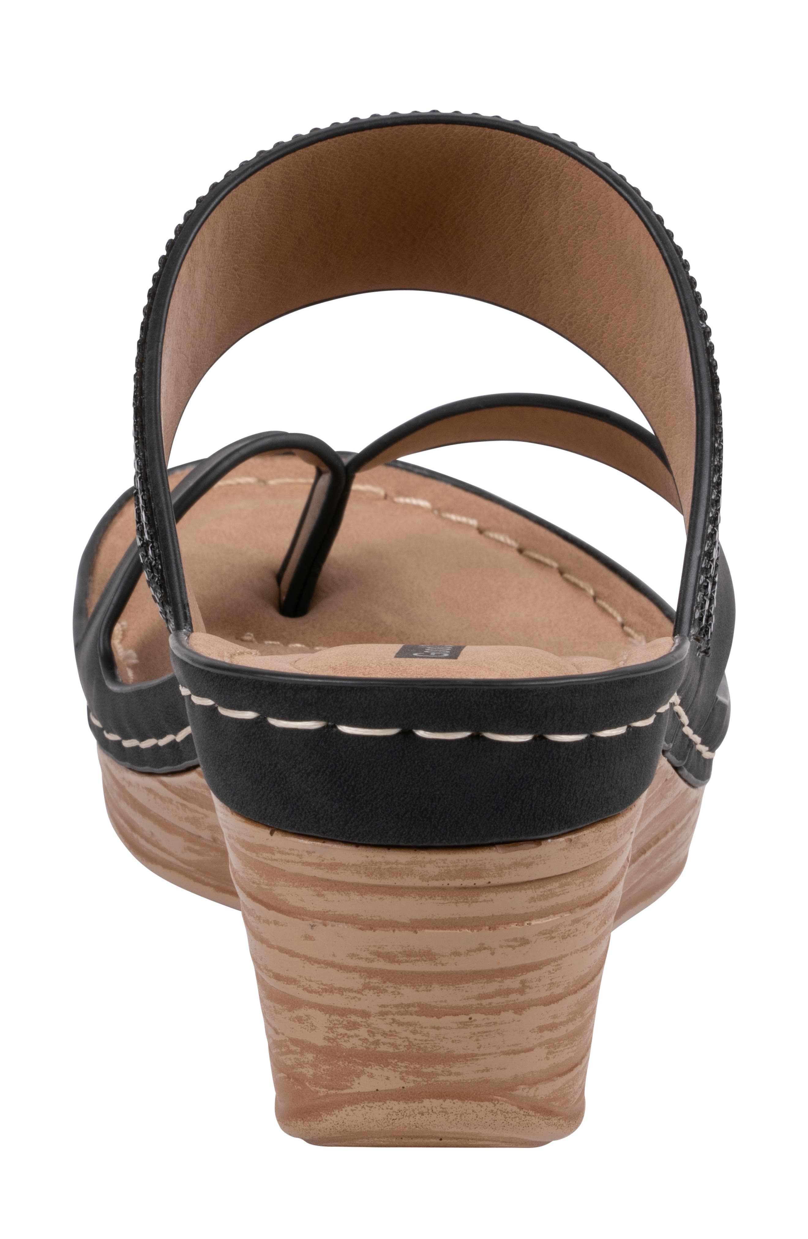 GOOD CHOICE NEW YORK Brazen Wedge Sandal, Alternate, color, Black