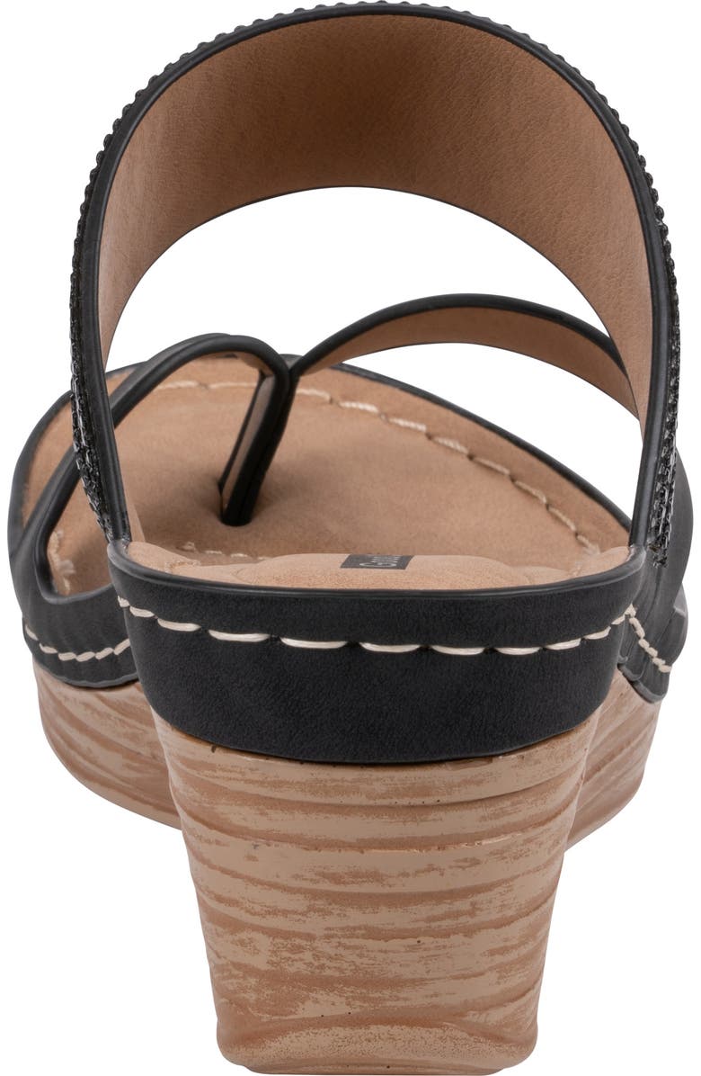 GOOD CHOICE NEW YORK Brazen Wedge Sandal, Alternate, color, Black