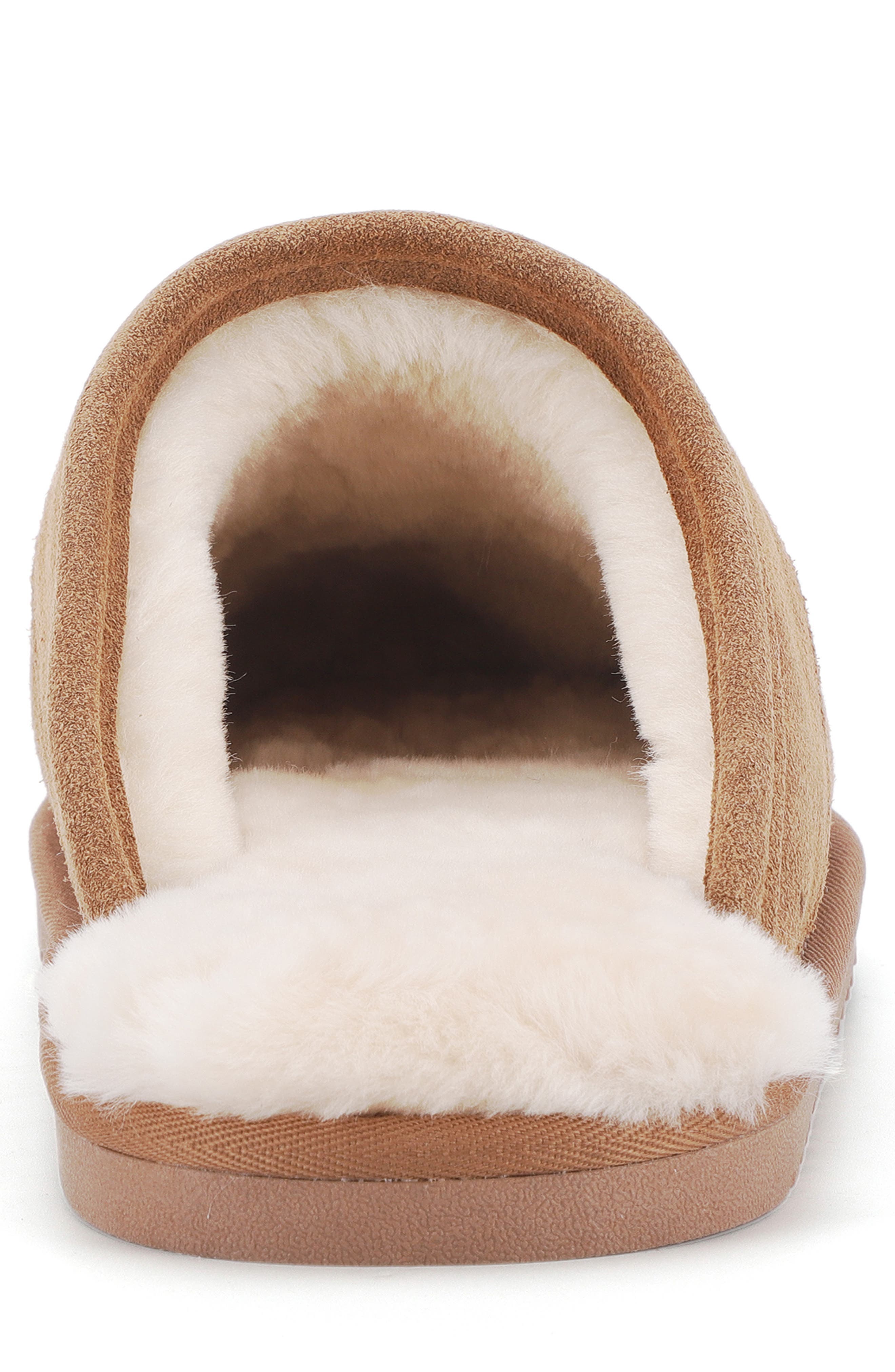 Mykos Edward Faux Shearling Lined Slipper, Alternate, color, Chestnut