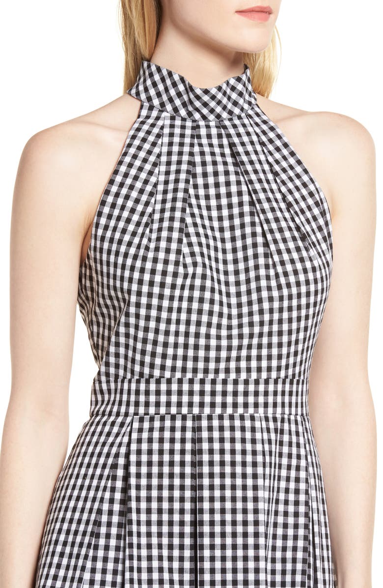1901 Gingham Halter Dress, Alternate, color, 