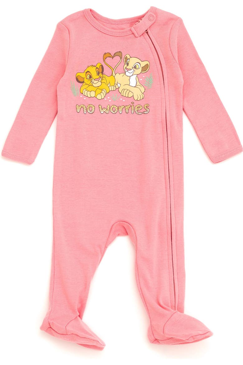 Lion King 2-Pack Footed Sleep N' Play, Alternate, color, Simba Nala Pink