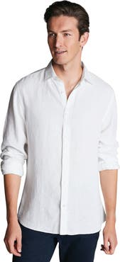 Charles Tyrwhitt Plain Pure Linen Shirt