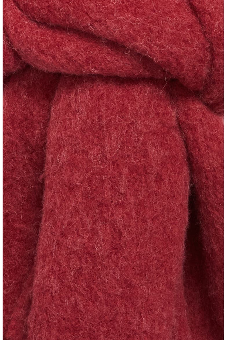 Fuzzy Alpaca Blend Scarf, Alternate, color, RED