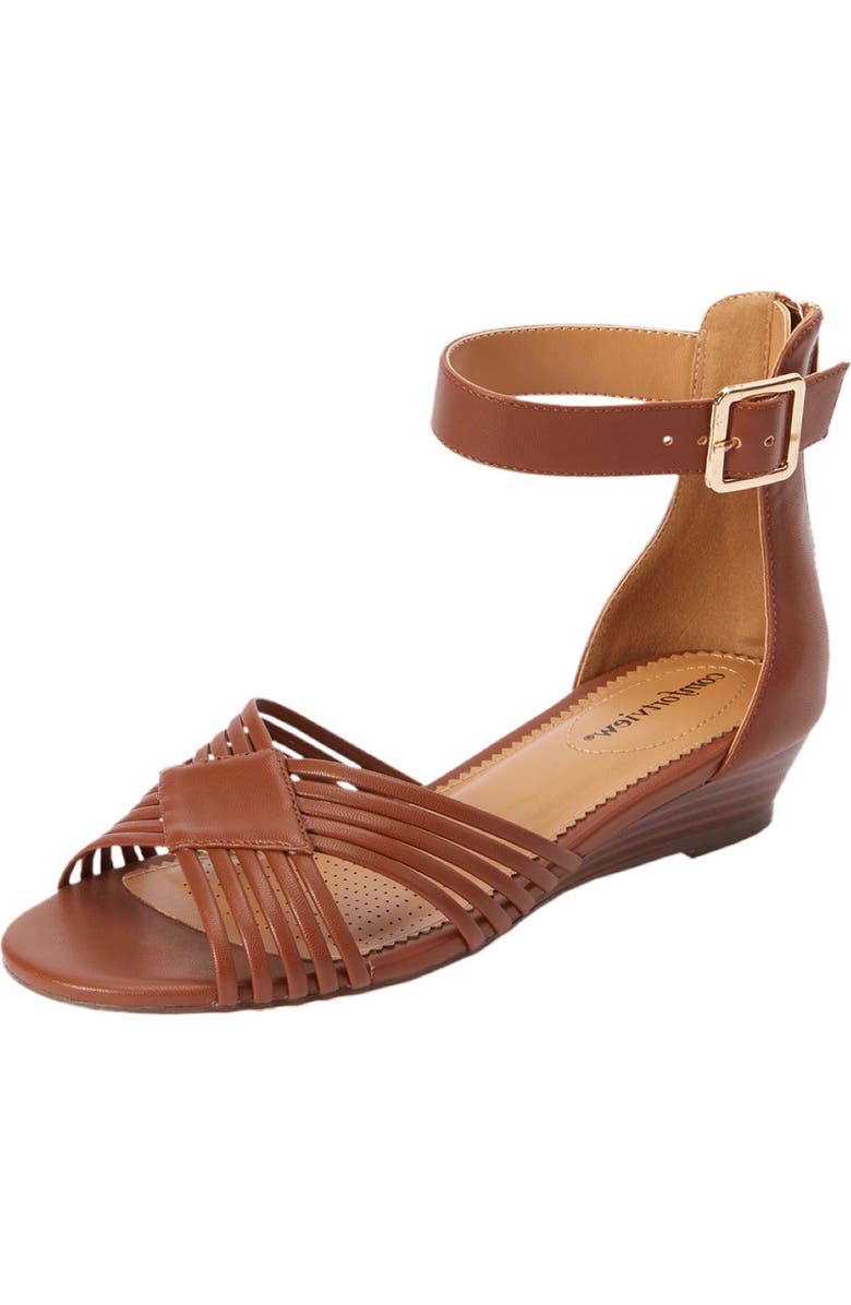 Comfortview The Gretchen Sandal, Main, color, Cognac