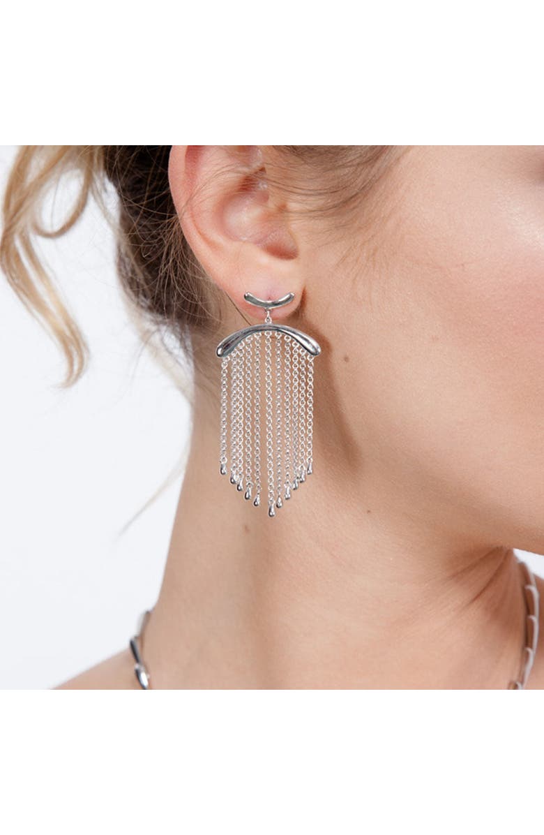 Lucy Quartermaine Falling Earrings, Alternate, color, Sterling Silver