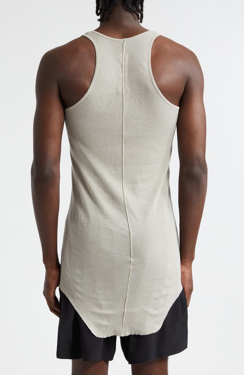 Rick Owens Longline Cotton Tank Top, Alternate, color, Pearl