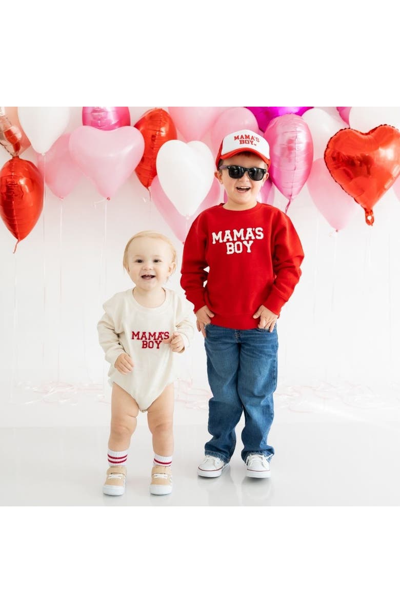 Sweet Wink Mama's Boy Patch Valentine's Day Sweatshirt, Alternate, color,